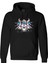 Skull Viking Tasarım Dijital Baskılı 3 Iplik Şardonlu Unisex Kapüşonlu Hoodie Sweatshirt 1