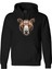 Bear Ayı Tasarım Dijital Baskılı 3 Iplik Şardonlu Unisex Kapüşonlu Hoodie Sweatshirt 1