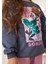 Çiçek Basdkılı Pullu Sweatshirt 1-6 Yaş Lacivert 1