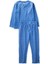 Desenli Pijama Takim Mavi 2