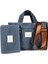 Hishi Rj Tote Bag Denim Taba Biyeli Mumlu Kanvas Omuz Çantası & El Çantası 5