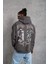 Erkek 98 Baskılı Kapşonlu Sweat - Gri 3