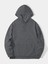 Erkek Düz Kapüşonlu Sweat - Füme 2