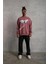 Erkek Güvercin Baskılı Sweatshirt - Gül Kurusu 1
