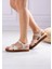 Venüs 2216403Y Kadın Hakiki Deri Çapraz Bant Ultra Comfort Sandalet 4
