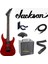 JS11 Dinky 2-Point Tremolo Amaranth Klavye Metallic Red Elektro Gitar Set 1