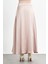 Önü Pileli Saten Bej Etek 4