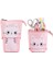 Pembe Kedi Stili Sevimli Kedi Kalem Kutusu Kawaii Kalem Kutusu Teleskopik Kalemlik Okul Malzemeleri Öğrenci Kırtasiye Kız Okul Seti Trousse Scolaire (Yurt Dışından) 3