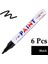 Siyah-6 Adet Tarzı 6 Adet Renkli Kalıcı Boya Marker Su Geçirmez Beyaz Işaretleyiciler Lastik Sırtı Kauçuk Kumaş Boya Metal 12 Renk Boya Marker Kalemler (Yurt Dışından) 2