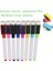 6 Adet Siyah Stil Manyetik Renkli Beyaz Tahta Kalem Siyah Beyaz Tahta Işaretleyiciler Dahili Silgi Okul Kaynağı Çocuk Grafiti Cetvel Kalemi (Yurt Dışından) 2