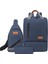 Modaya Uygun Unisex Üç Parçalı Omuz Çantası Crossbody Göğüs Çantası Hafif Su Geçirmez Bilgisayar Sırt Çantası Saf Renk Oxford Mate (Yurt Dışından) 1