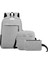 Erkekler Için 3pc Sırt Çantası Seti Yeni Moda Çok Fonksiyonlu Sırt Çantası Eğlence Iş Sırt Çantası USB Bilgisayar Çantası Öğrenci Çantası (Yurt Dışından) 1