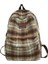 Kadınlar Için Kış Yünlü Kumaş Sırt Çantaları Ingiltere Tarzı Genç Kızlar Için Ekose Okul Çantaları Büyük Çantalar (Yurt Dışından) 1
