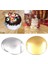 4 Inç Gümüş Tarzı Inç Altın Yuvarlak Kek Tahtası Daire Tabanı Cupcakes Standı Kağıt Kutuları Gömlekleri Parti Pasta Pişirme Mat Süslemeleri (Yurt Dışından) 4