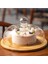 Ahşap Tarzı Ahşap Kek Standı Tatlı Tabağı Macaron Cupcake Servis Tepsisi Şeffaf Cam Kubbe Ekran Kapağı Gıda Kabı (Yurt Dışından) 2