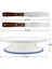 0924-SET-MAVI Tarzı Kek Standı Döner Tabla Kek Için Döner Taban Plastik Hamur Bıçağı Dekorasyon 10 Inç Kremalı Kek Stand Kek Döner Döner Tabla Kek (Yurt Dışından) 3