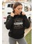 Pamuklu Tarz Oversize Kadın Kapşonlu Sweatshirt 1