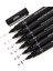 Farklı Nokta Stili 6pcslot Pin Cetvel Kalemi Fineliner Ultra Fine Line Art Marker Siyah Mürekkep Icron Cetvel Kalemi Ofis Okul Seti (Yurt Dışından) 2