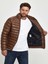 Zagmen Z01230 Erkek Slim Fit Şişme Deri Mont - Z01230 - Kahverengi - ST01230-KAHVERENGI-XL 5