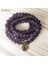 Bronz Buda 108 Ametist Mala Yoga Bileklik Mor Doğal Taş Lotus Bileklik Veya Kolye Buda Charm Bilek 5 Sarılmış Bileklik (Yurt Dışından) 1