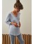 Kadın Anne Adayı Modal Dantel Detaylı Pijama Üstü 5