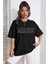 Unisex Malibu Baskılı Siyah Tshirt 1