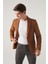 Slim Fit Camel Armürlü Kumaş Ceket 0HF04F401436M 2