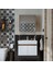 '' Lavabolu '' Atlantik-Beyaz Mat Mdf 65 cm Banyo Alt Dolap + Aynalı Üst Dolap 1