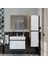 '' Lavabolu '' Atlantik-Beyaz Mat Mdf 65 cm Banyo Alt Dolap + Aynalı Üst Dolap + Boy Dolap 1