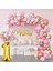Balon Lüks Pembe Rose Gold 1 Yaş Balon Süsleme Seti 65 Adet Balonlu 1