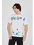 Erkek Baskılı Penye T-Shirt - Beyaz 4