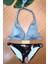 Uzun Üçgen Bikini Takım Nil Yeşil-Çiçek Desenli 227243 1