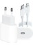 Megatech Apple iPhone Uyumlu 20W USB C Hızlı Şarj Adaptörü + USB C Şarj Kablosu 1
