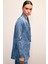 Şal Yaka Desenli Ceket - Indigo 5
