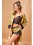 3509 Kadın Bralet Şort Kimono Takım-Yeşil 1