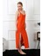 Kadın Ip Askılı Turuncu Uzun Gecelik 901 2