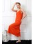 Kadın Ip Askılı Turuncu Uzun Gecelik 901 3