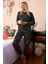Kadın Uzun Kol 3 Iplik Penye Pijama Takım 4180 2