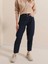 Denim Kumaş Kar Lacivert Mom Jeans 2
