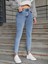 Yüksek Bel Kar Yıkama Skinny Dar Paça Jean Kadın 3