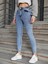 Yüksek Bel Kar Yıkama Skinny Dar Paça Jean Kadın 4
