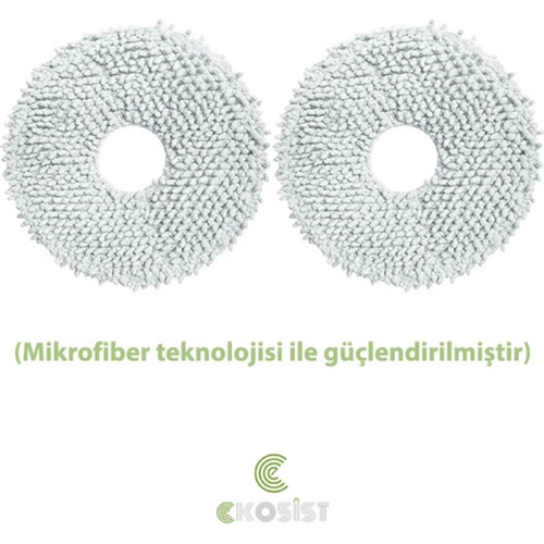 Dreame Bot L10S Pro Robot Süpürge İçin Uyumlu 2li Mop Bezi Paspas Mikrofiber Teknolojisi ile Güçlendirilmiştir