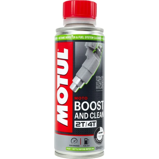 Motul Boost And Clean Moto - Oktan Arttırıcı ve Yakıt Temizleyici (200 Ml)