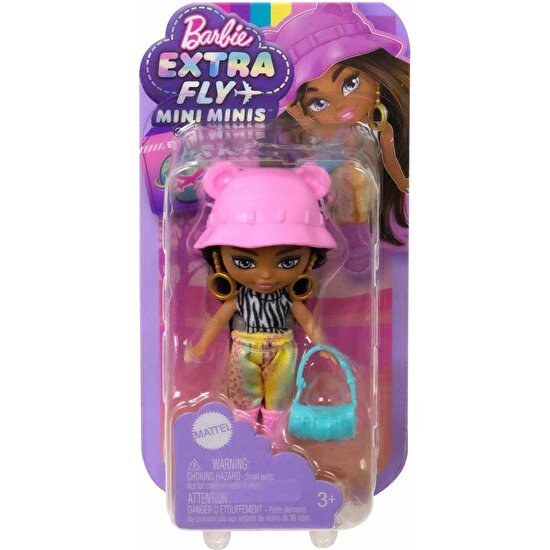 Barbie Extra Mini Minis Bebek Çeşitleri HLN44 - Şapkalı Siyah Saçlı