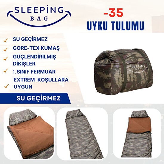Motoroil Sleeping Bag -35 Uyku Tulumu