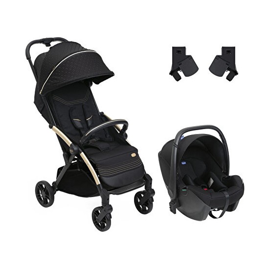 Chicco Duo Goody Xplus Seyahat Seti Black Relux Standart Bebek Arabası 22 kg Taşıma Kapasitesi