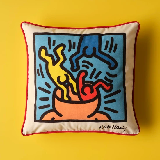 Bella Maison Keith Haring Colored Kırlent (43X43 Cm)