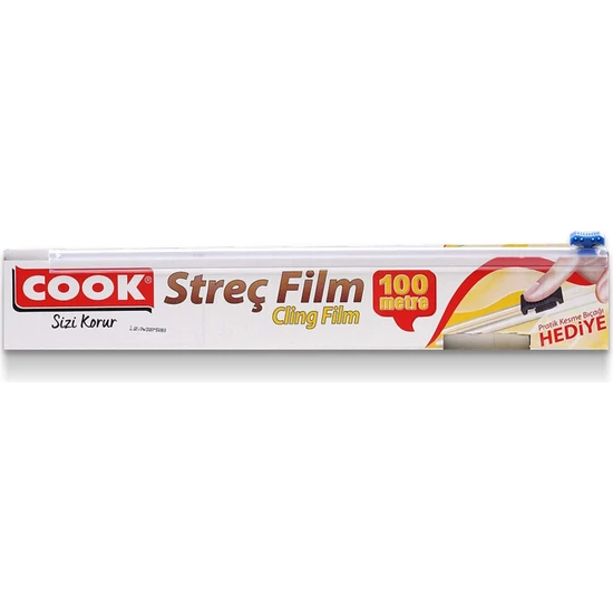 Cook Streç Film 30 cm x 100 M + Kayar Bıçak x 4 Lü