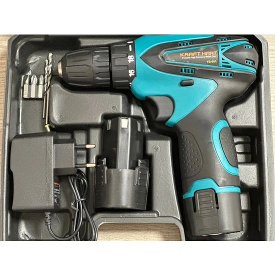 Kraft Hart 12V 1.5 Ah Li-On Şarjlı Çift Akülü Vidalama Matkap