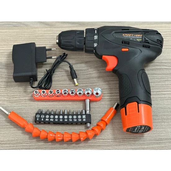 Kraft Hart 12V 1.5AH Li-On Akü Şarjlı Vidalama Matkap Kutulu